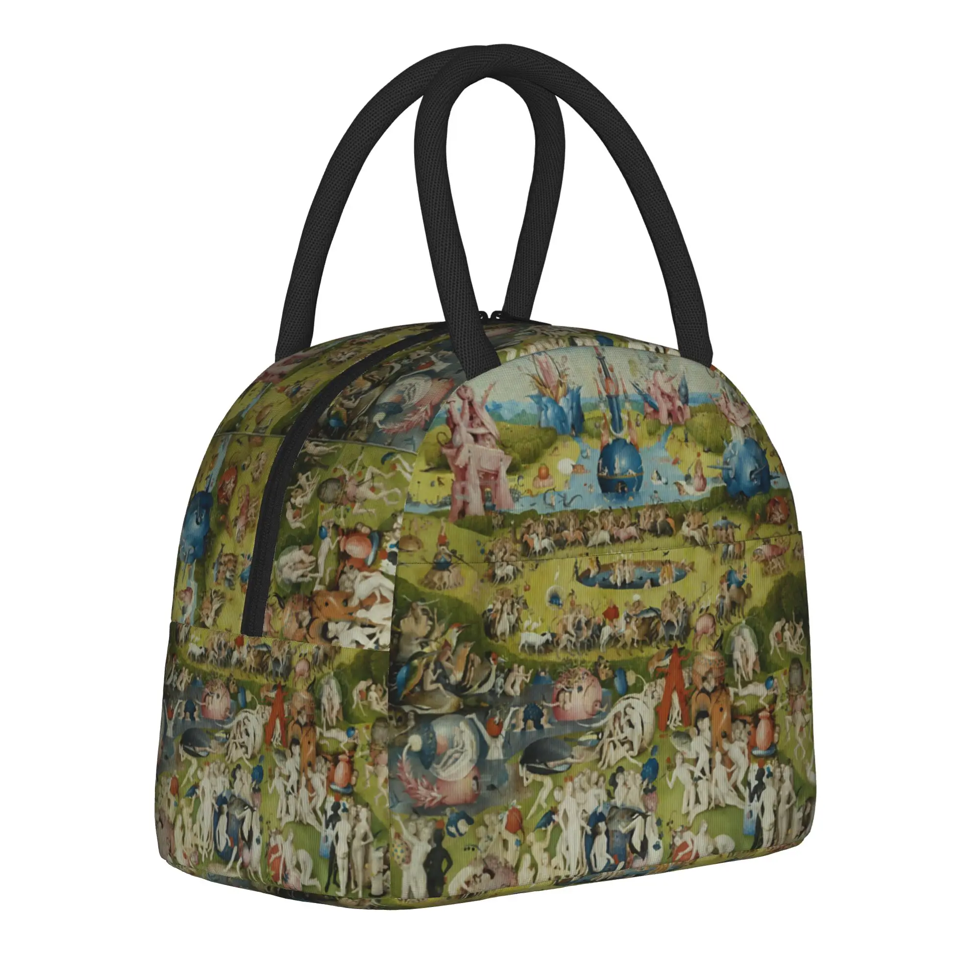 

Hieronymus-Bosch The Garden of Earthly Delights Portable Thermal Cooler Bag Art Lightweight Insulated Lunch Bags Storage Box
