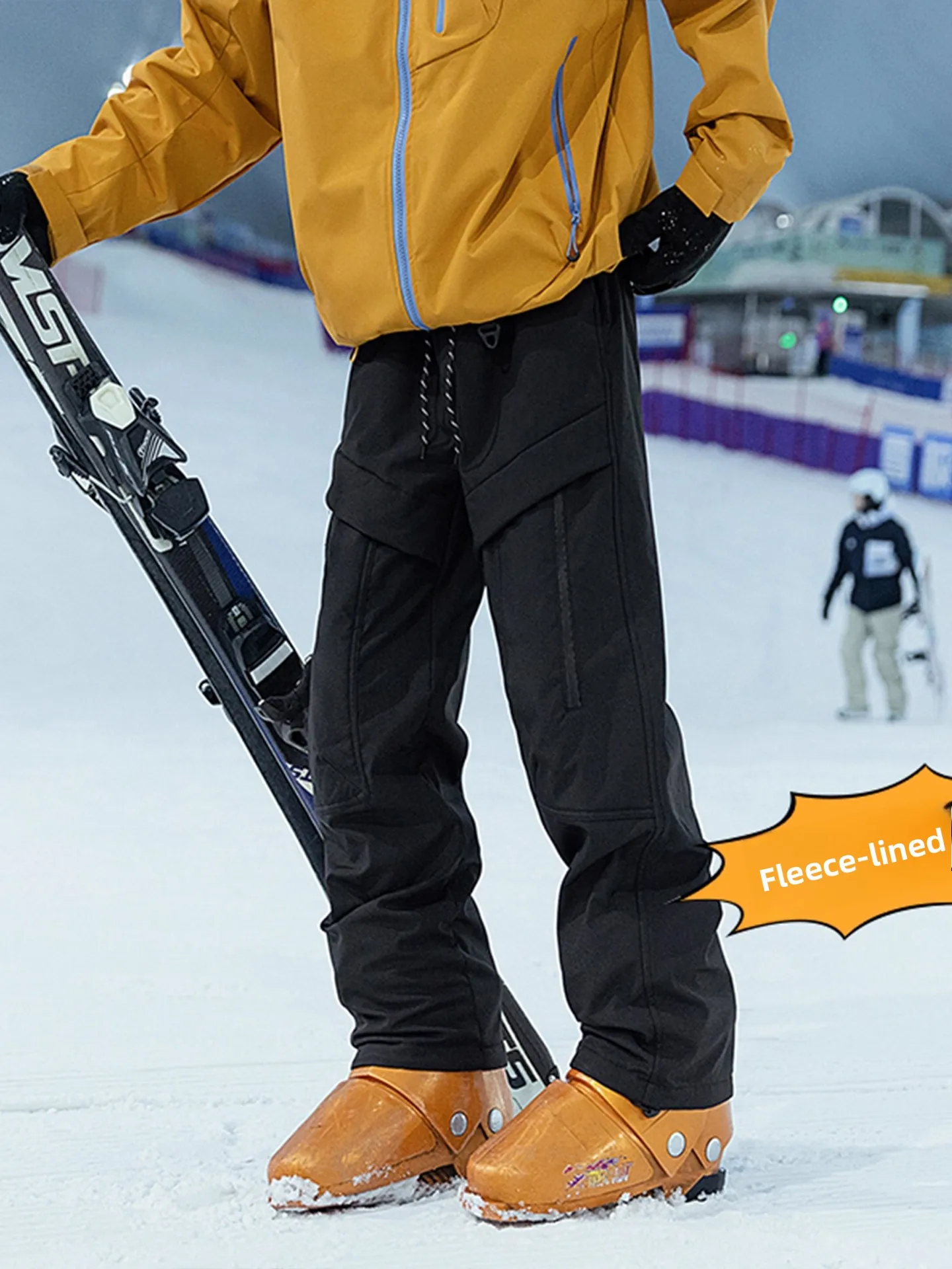 Pantalones de esquí de nieve con forro Fce para hombre y mujer, pantalones informales para exteriores, resistentes al viento, impermeables, resistentes al frío, para deportes de invierno y campo de nieve