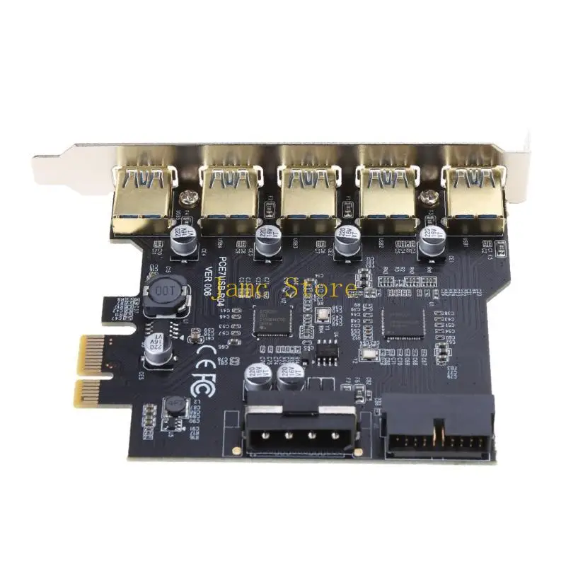 LX0B PCI-E A USB CARD EXPANSIÓN 7 POR POR PCI For Express Add In Tard Interno USB interno