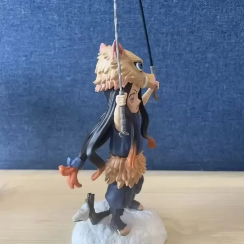 Demon Slayer 20cm Kamado Nezuko Cos Hashibira Inosuke figuras de Anime de pie estatua de PVC modelo de juguete decoración de escritorio regalo coleccionable