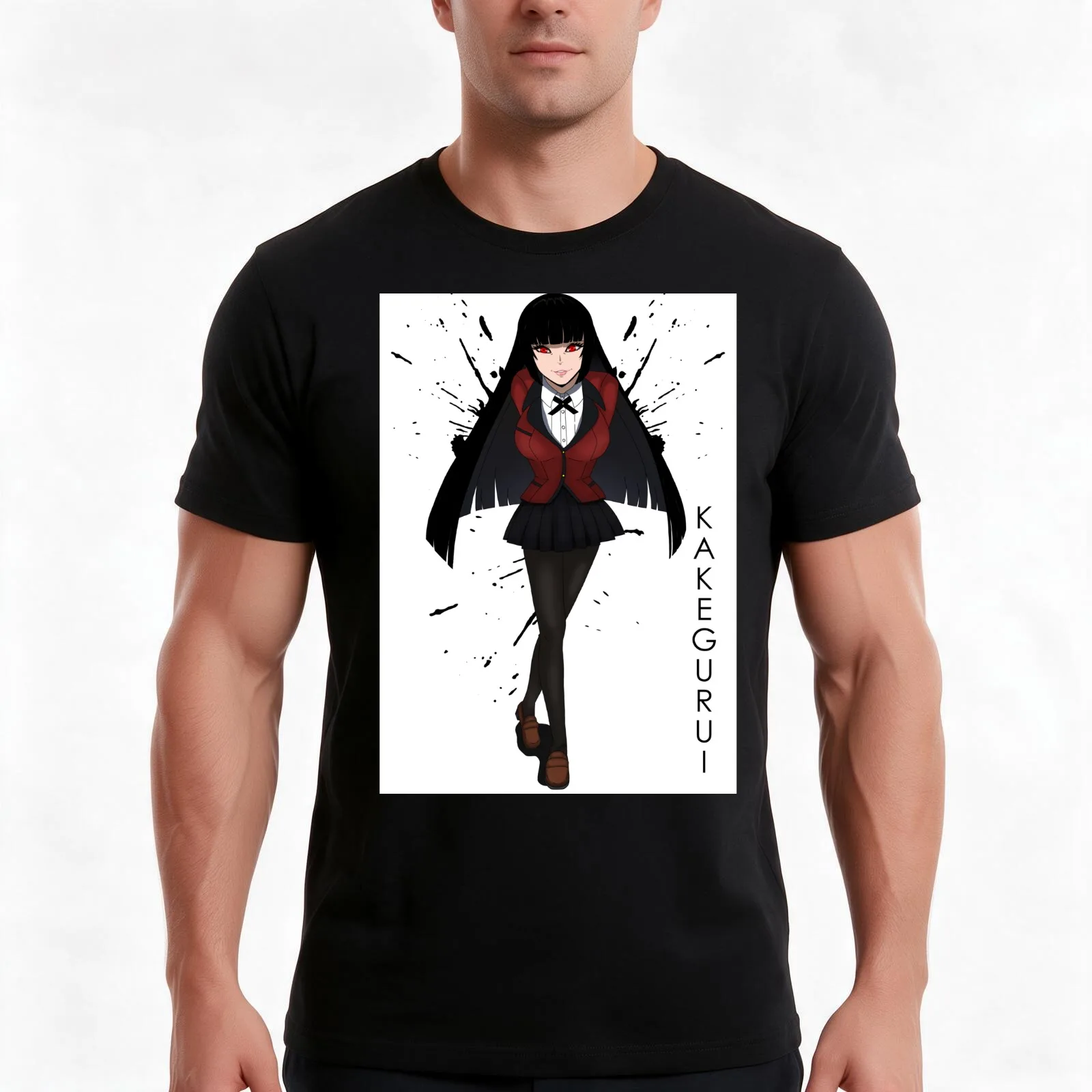 Jabami Yumeko - Kakegurui T-Shirt, Summer Casual Cotton Tee, Oversized Streetwear Tops, Vintage Graphic Print, Unisex Men Women