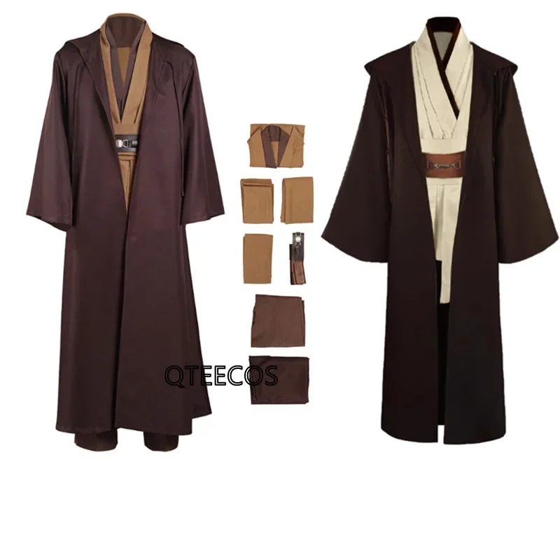 Obi Wan Kenobi disfraz de Cosplay estrella y guerra bata Jedi traje trajes de Halloween ropa mujeres hombres de talla grande 3XL