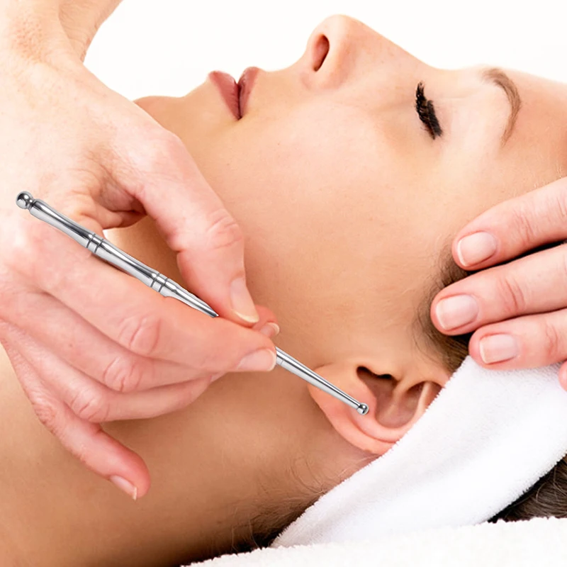 Herramienta Facial Gua Sha de acero inoxidable, masaje de puntos de acupuntura, tablero de masaje Facial para ojos, herramienta de Estiramiento Facial de presión de tejido profundo