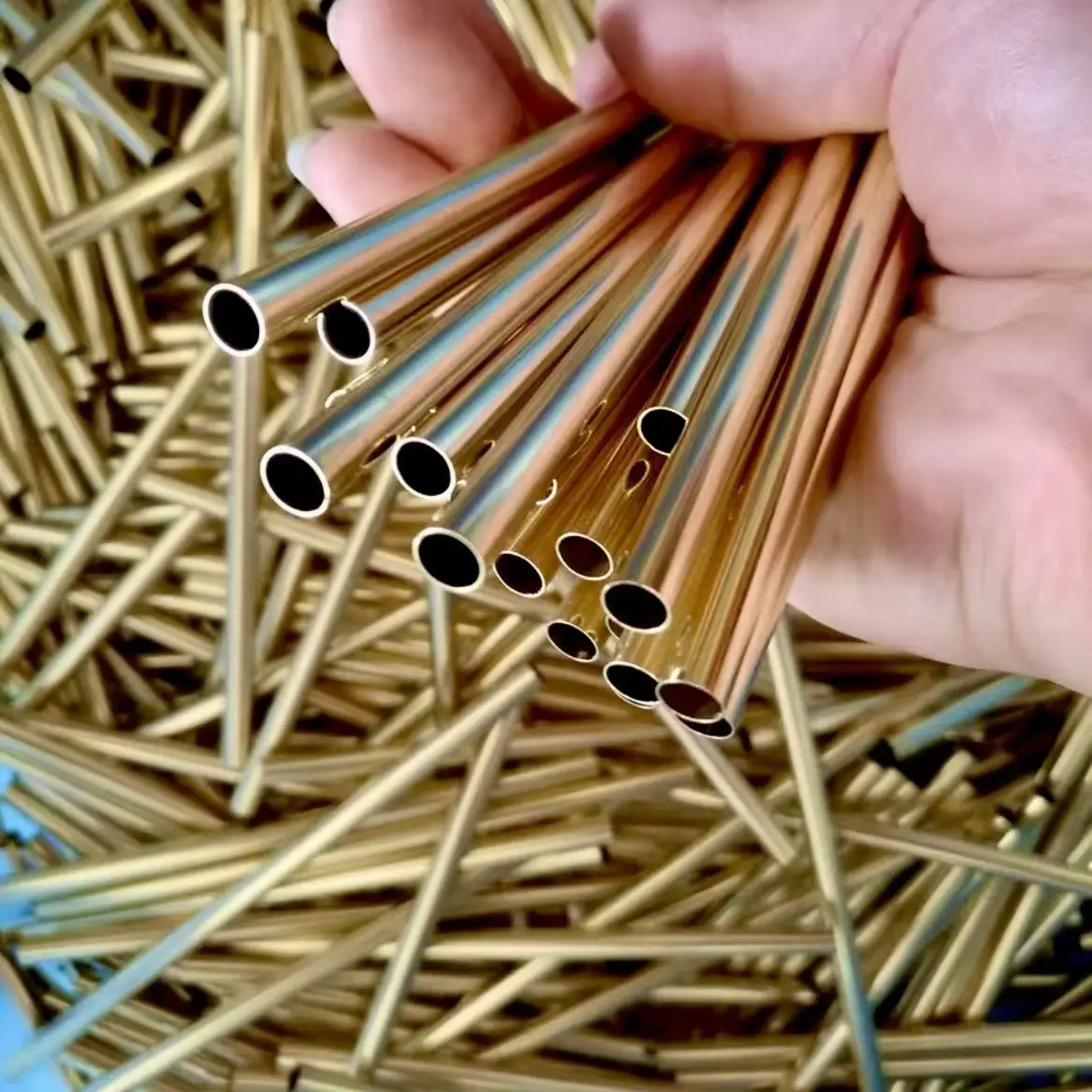 1/2/5Pcs H62 Brass Pipe Wall Thickness 0.15-0.5mm OD 0.8-12mm Length 500mm Straight Copper Tubing Modeling Rod Cutting DIY Parts