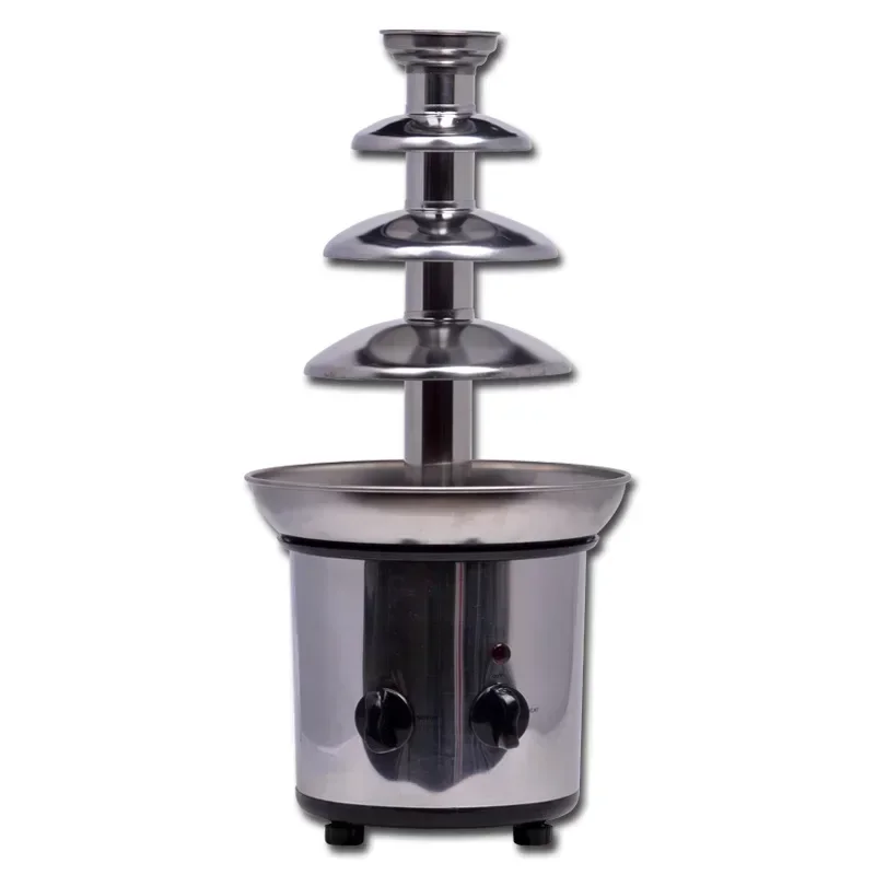 220V Four Layers Electrical Chocolate Fountain Chocolate Melt Fondue Waterfall Machine Chocolate Fountain Melting Tower For Home