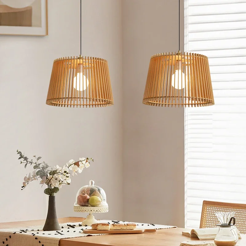 NEW Japanese restaurant bucket pendant lamp net red living room table bar table lamp decorative lamp bedroom small pendant