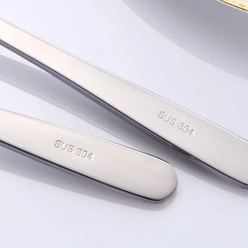 304 Square Head stainless steel Spoons Korean style Thick Heavy Weight Soup Spoons for Dessert Sugar for Home Kitchen Restaurant