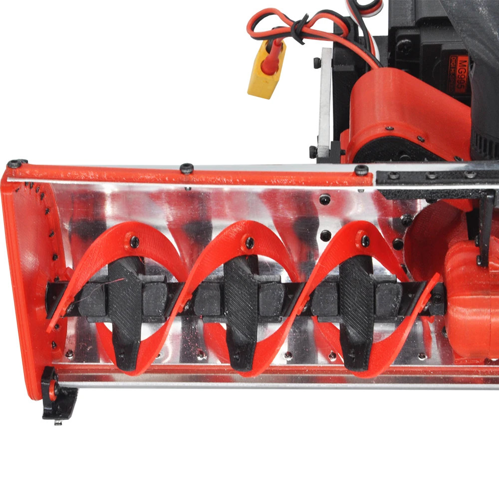 3D 인쇄 된 눈 송풍기 눈 삽 리프트 터빈이있는 RC 금속 Snowplow RC 크롤러 자동차 용 눈을 불고 Tamiya 트럭 불도저 자동차