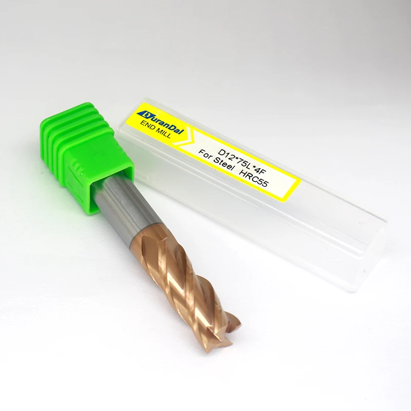 

Твердосплавная концевая фреза с покрытием Набор фрез для резки стали 4-зубая твердосплавная концевая фреза HRC55