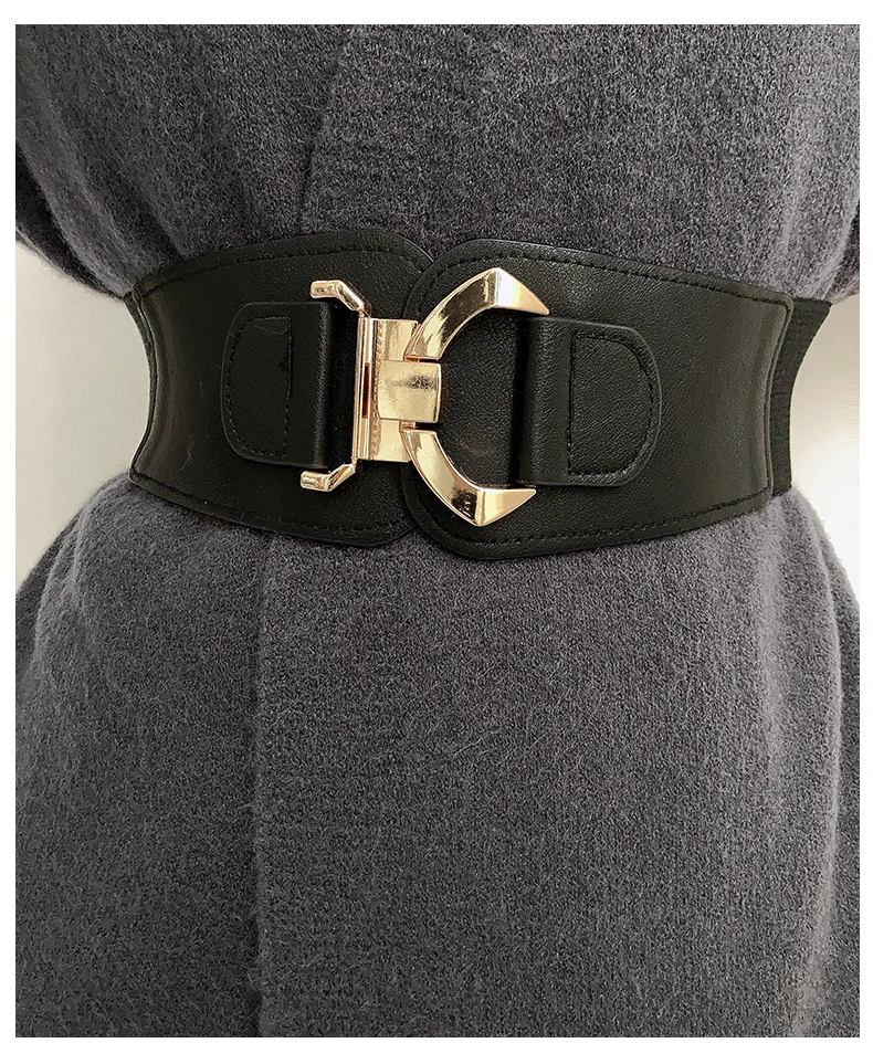 Women's Korean Retro Elastic Adjustable Decorative Waist Cincher, Versatile High-Quality Uncommon Wide Belt