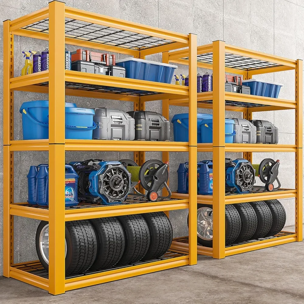 

72“H Garage Shelving Storage Shelves Heavy Duty Shelving 2500LBS Garage Storage Metal Shelves 5 Tier Shelving Unit