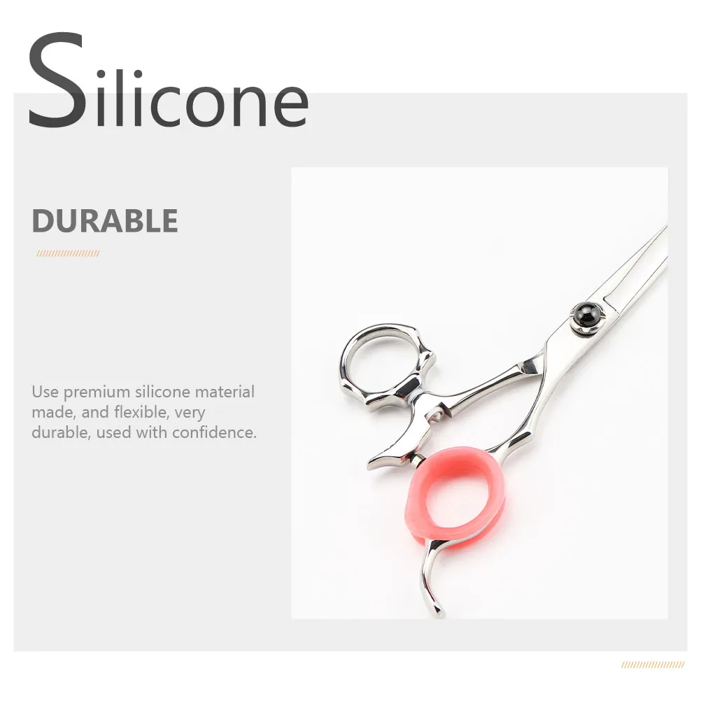

10 Pcs Scissors Silicone Ring Grooming Shear Finger Rings Protectors Optional Soft