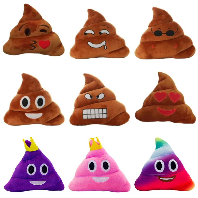 1PC 35cm Funny Poop Cushion Plush Pillow Cute Face Expression Shit Doll Stuffed Toy Soft Plush Toy Home Decor Gift Birthday Gift