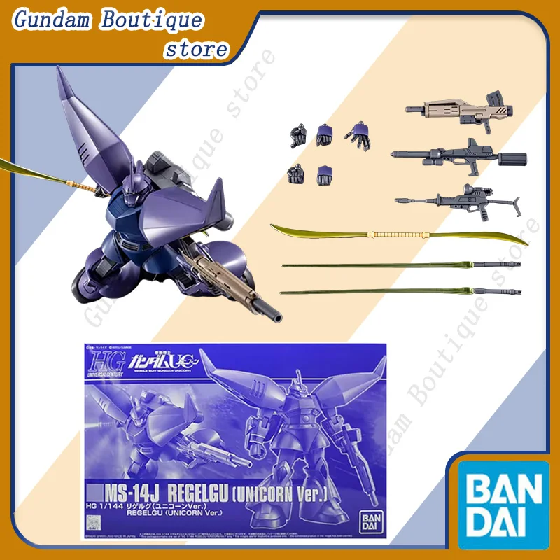 

Bandai Genuine HG MS-14J REGELGU [УНИКРОНОВАЯ версия] Gundam аниме фигурку робота Коллекционная сборная модель игрушки подарок детям