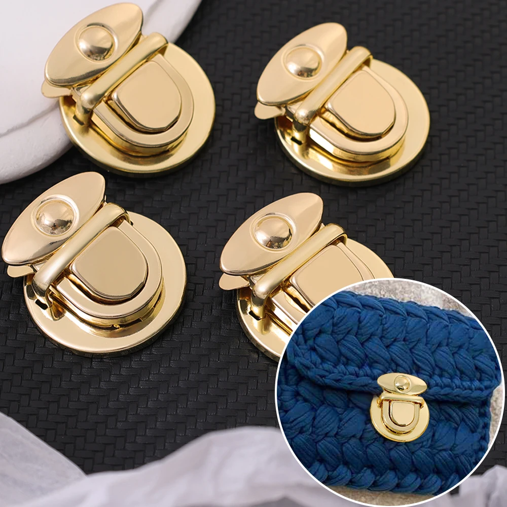 Gold Metal Locks Bag Clasp Catch Buckles for Handbags Purse Totes Closures Snap Clasps DIY Craft Hardware Case Bag Accessories