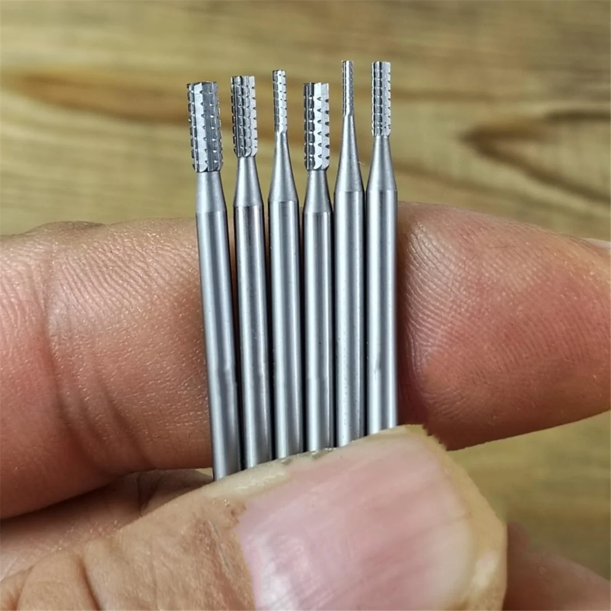 BOFF-Fraises à bijoux en forme d'intervalles, fraises à coupe transversale cylindrique, outils de réglage lapidaire, tige de 3 po, 32 po, 6 pièces