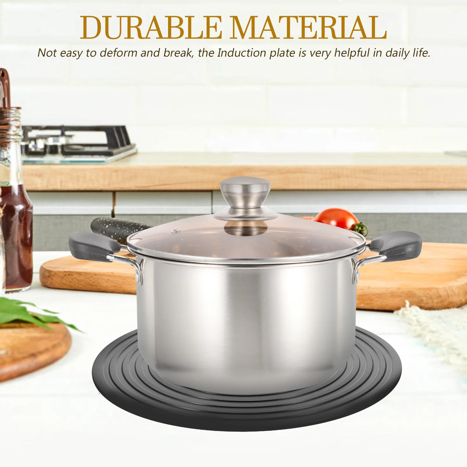 

Пластина с рассеивателем тепла, круглая металлическая защита для плиты, легко чистится, быстрое размораживание, кухонная посуда, необходимый подарок, термонаправляющая пластина