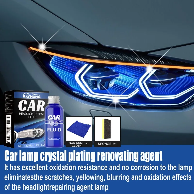 Auto Headlight Restoration Agent Eliminates Yellowing Haze Provides Anti - Scratch Protection Quick - Drying Easy Application