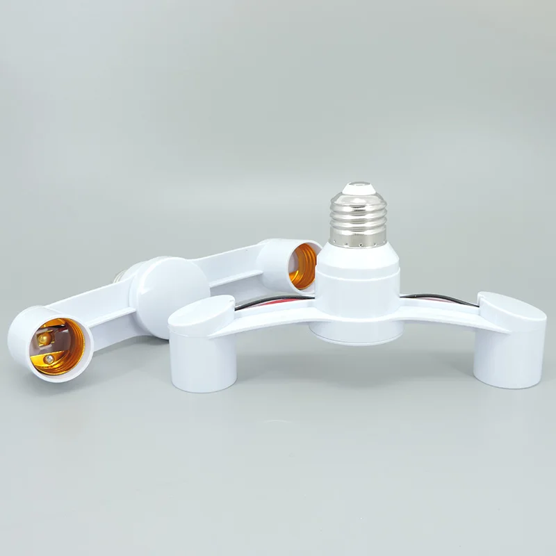 2 Heads Splitter E27 to 2 e27 LED Lamp base Converter Socket Holder led light 2 way bulb power Adapter Lamp Extended Light