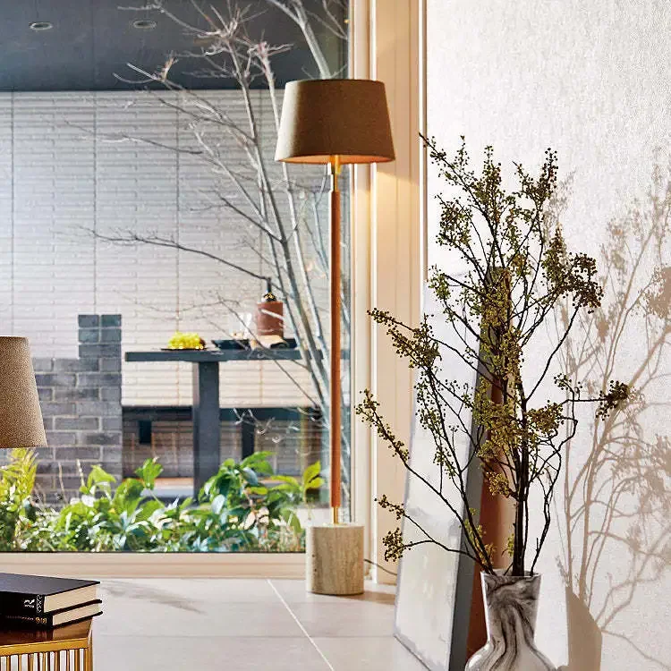 Lámpara de pie de madera maciza de diseño para sala de estar, dormitorio de viento crema, nueva atmósfera retro china, suelo vertical