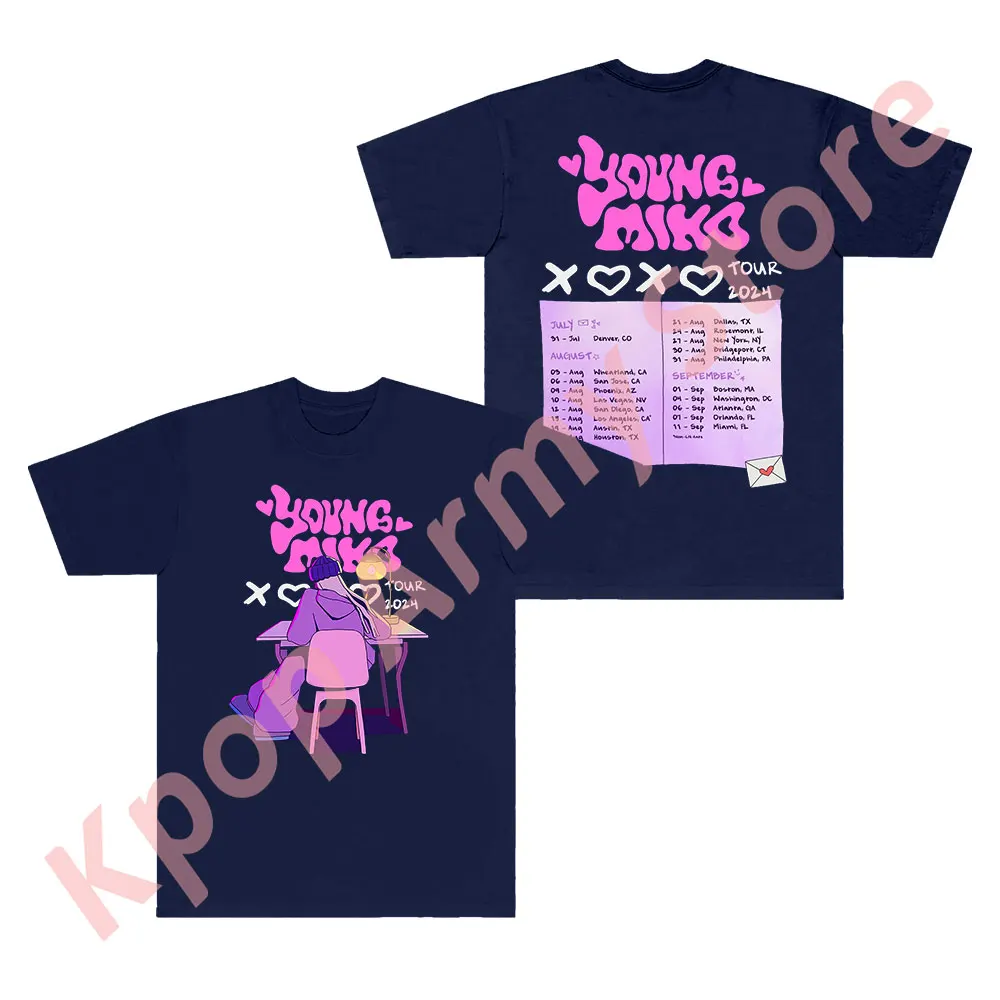 Young Miko XOXO Tour Merch t-shirt Rapper New Logo Tee donna uomo moda Casual HipHop Style manica corta