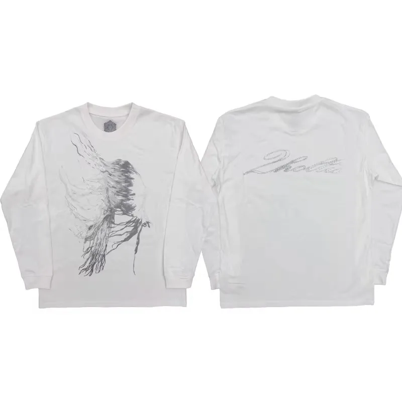 

Новые мужские футболки 2hollis White Tour Horse, футболки с длинными рукавами, хлопковые футболки в стиле хип-хоп, скейтборд, уличные хлопковые футболки, футболки E201