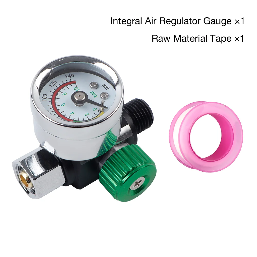 G1/4 Thread Paint Gun Air Pressure Regulator With Gauge 0-140 PSI Pneumatic Spray Tool Spray Gun Accessories for Air Compressor view 2