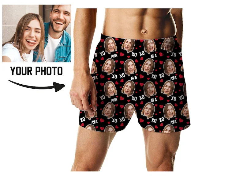 Face Boxers Sweetheart face boxer shorts Mens Photo Boxers Girlfriend Face Photo Mens Boxers Funny Face Boxers Selfie Boxer