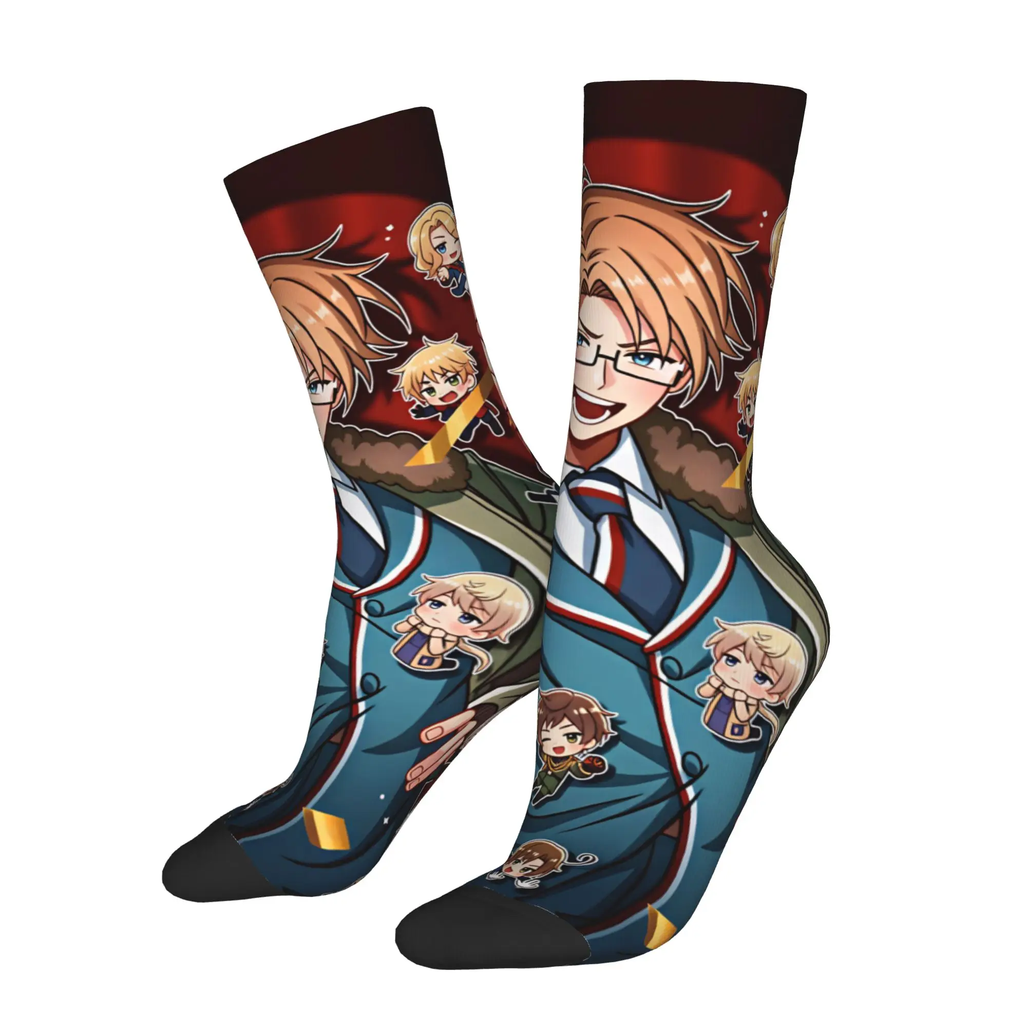 Alfred F Jones H-Hetalia A-Axis P-Powers Dress Socks Mens Womens Warm Fashion  Crew Socks