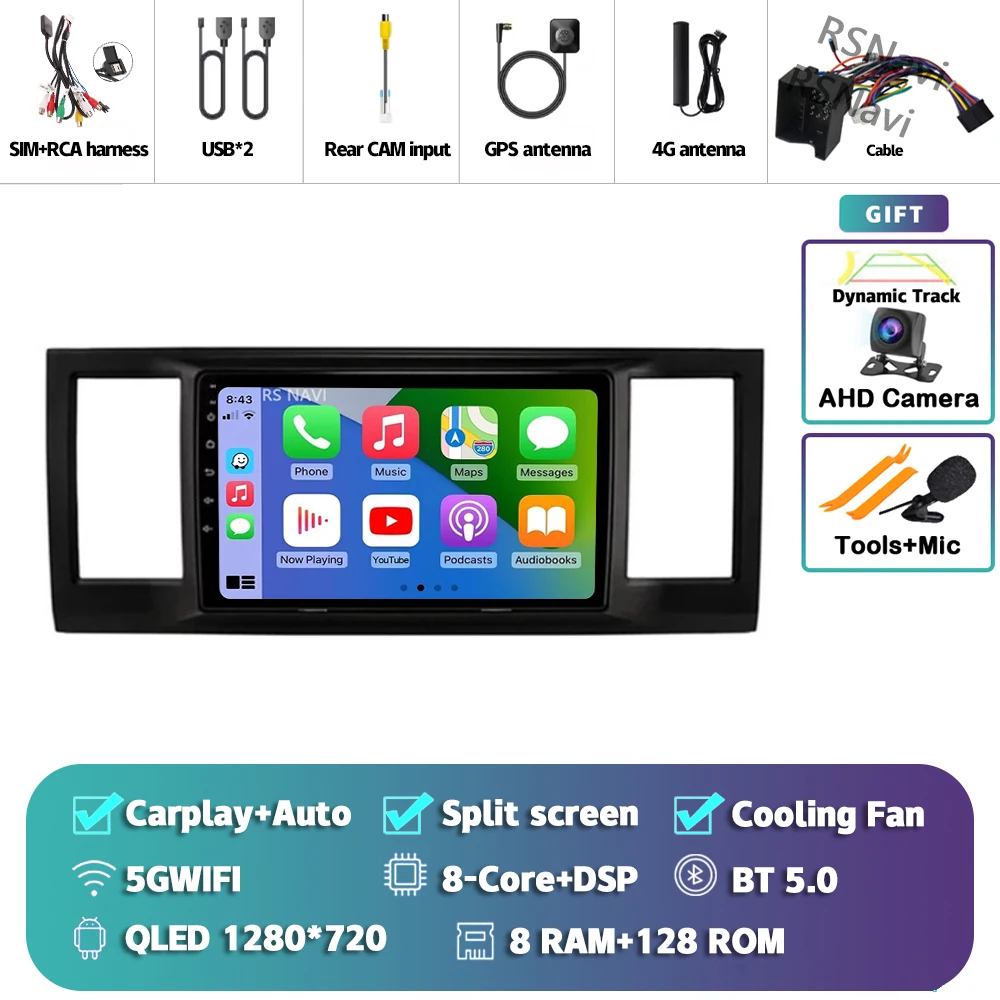 Android 15 Carplay Auto Voor Vw Volkswagen Caravelle 6 T6.1 T6 2015 2016 2017-2020 Multimedia Autoradio Speler video Wifi + 4G Bt