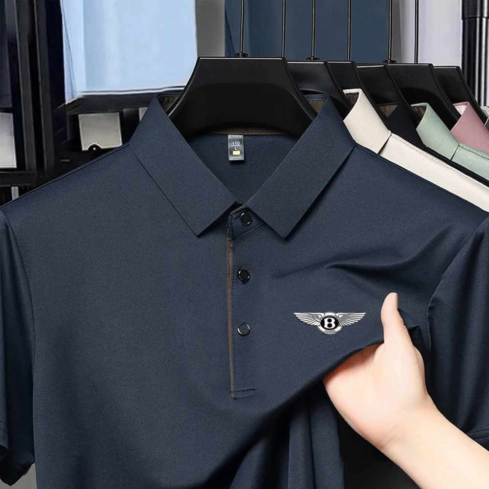 Men's Summer Polo Shirt New Fashionable Exquisite Alphabet Board Printed Pattern Comfortable Cool Breathable Business T-shirt image 6