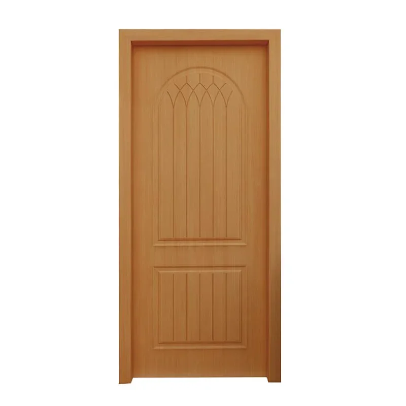 Cheap price MDF wooden door for house hot sale Africa interior flush bedroom aluminum finished door design