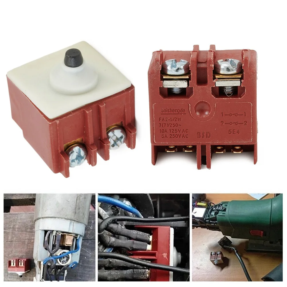 

Angle Grinder Switch For Bosch GWS6/8-100 TWS6600 NO Push Power Tool Accessories 250V 5A Button Switch Angle Grinder Replacement