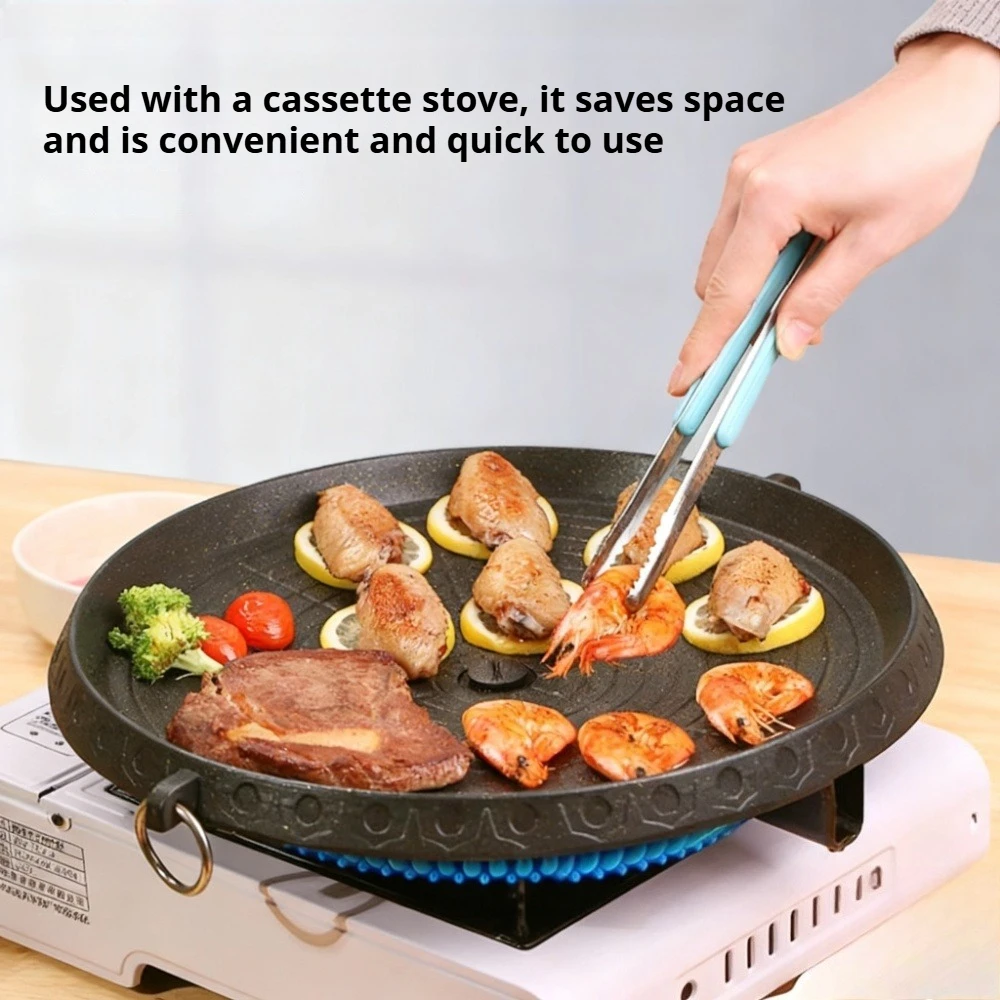 KOSUN Maifan حجر شواء عموم جولة الكورية شواء لوحة غير عصا علبة ألومنيوم للخارجية نزهة حفلة التخييم الشاطئ أدوات الطبخ #4