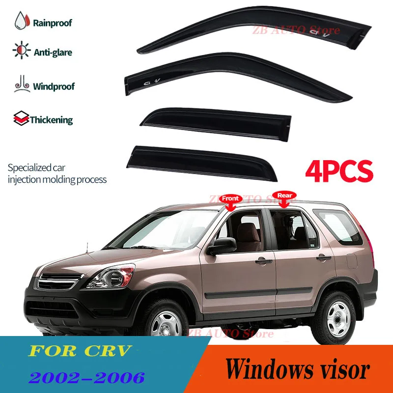 For HONDA CR-V 2002-2006 Window visors  Rain water prevention; Covering the sunlight; Anti fog; Snow prevention