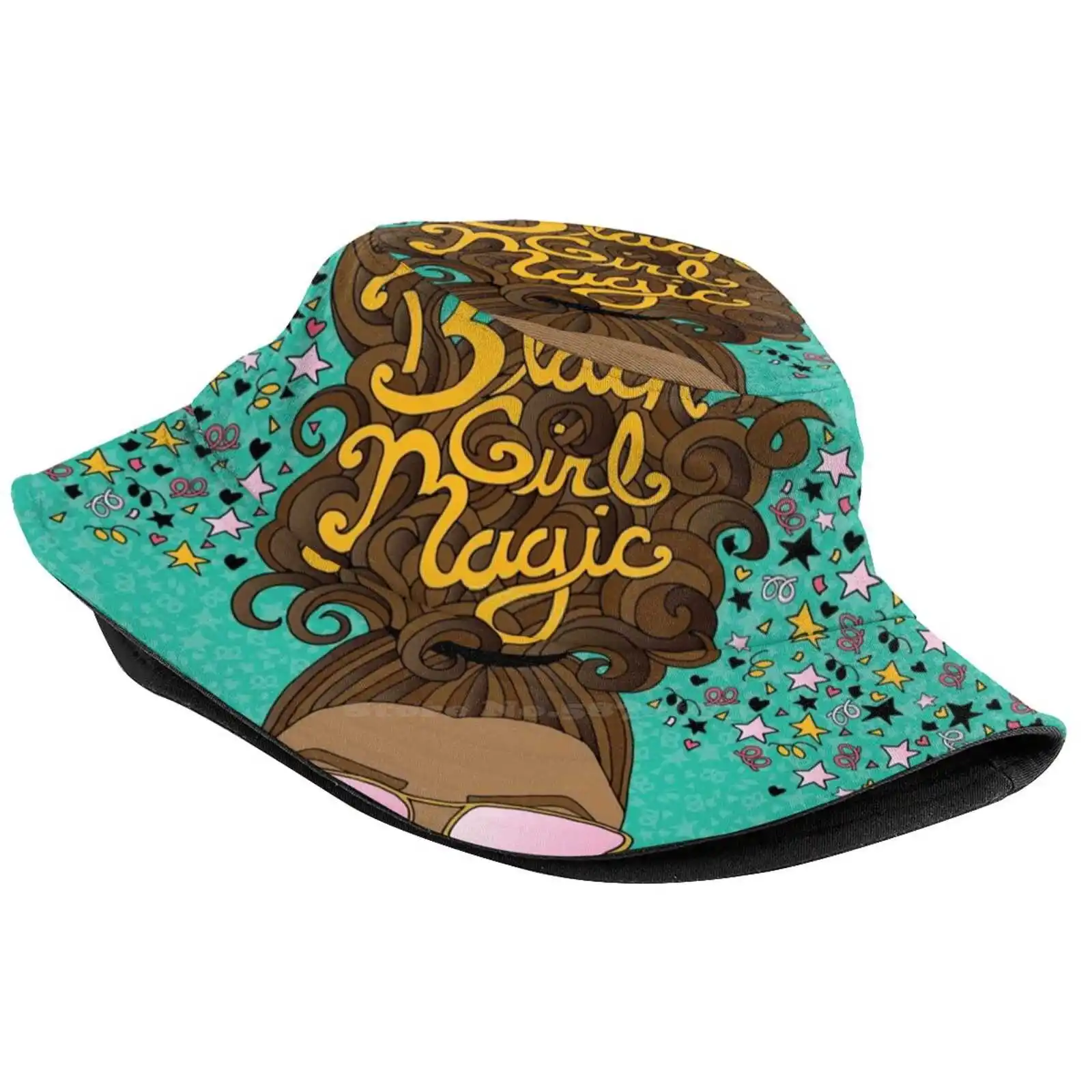 Black Girl Magic Fisherman's Hat Bucket Hats Caps Black Girl Magic Urban Natural Hair African American Sareka Unique