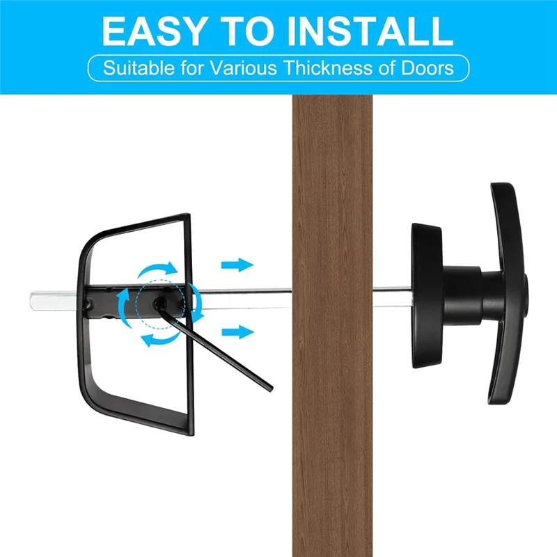 A11I T-Handle Shed Door Locking System, Secure And Robust, With 2 Keys For Barns, Chicken Coops - 5.5 Inch Stem