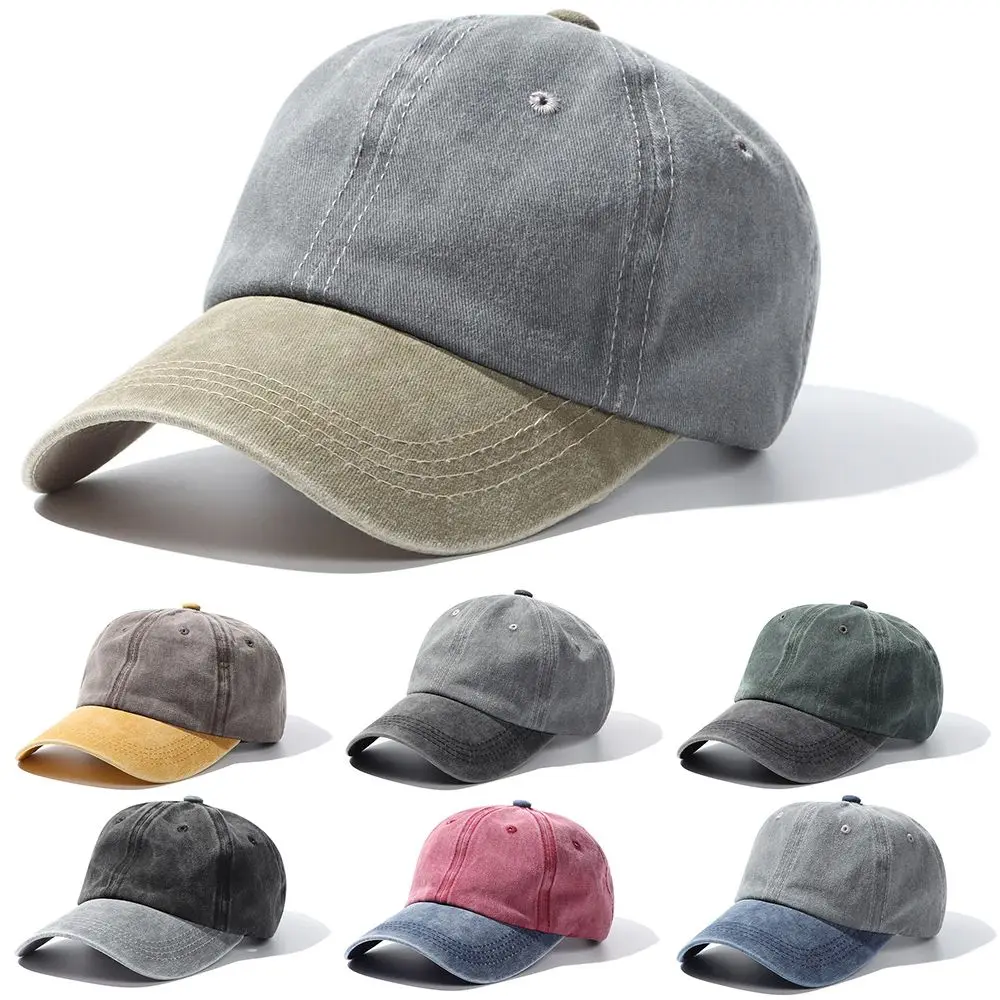 

10colors WASHED DENIM Baseball Cap Distressed Faded Caps Sunscreen Hats Adjustable Baseball Hats Outdoor Sports Hats