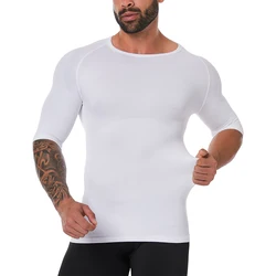 Seamless Compression Shirt Tank Tops Mens Shapewear To Hide Gyno Flatten Stomach Body Shaper