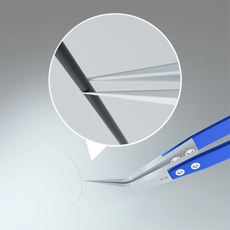 Pinzette a punta curva diritta in acciaio inossidabile ceramico stabile con isolamento antistatico MIJING per contenere strumenti di riparazione di fili volanti