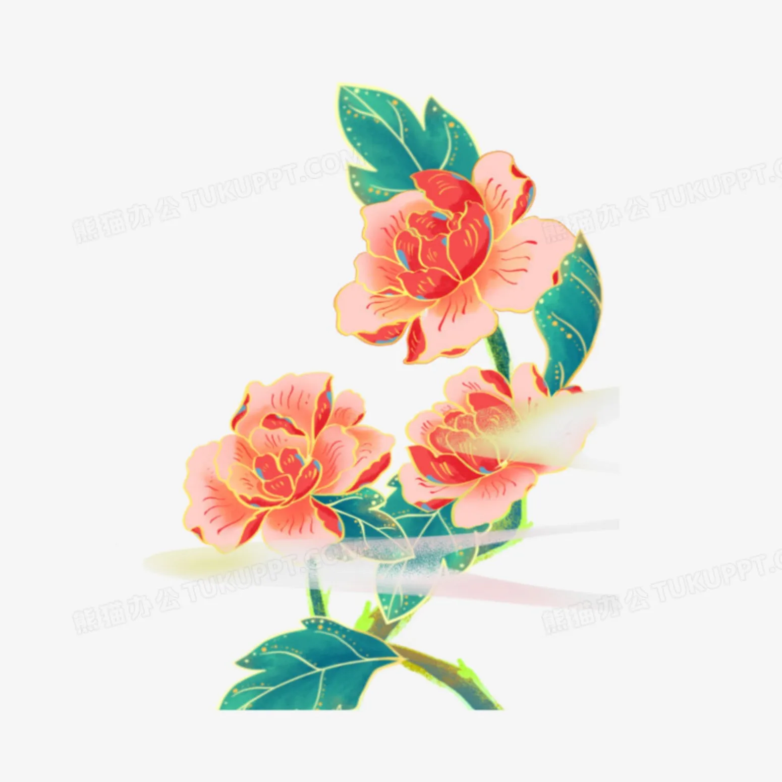300585-Romantic Floral Hand Paint By Numbers Home Decoration Art
