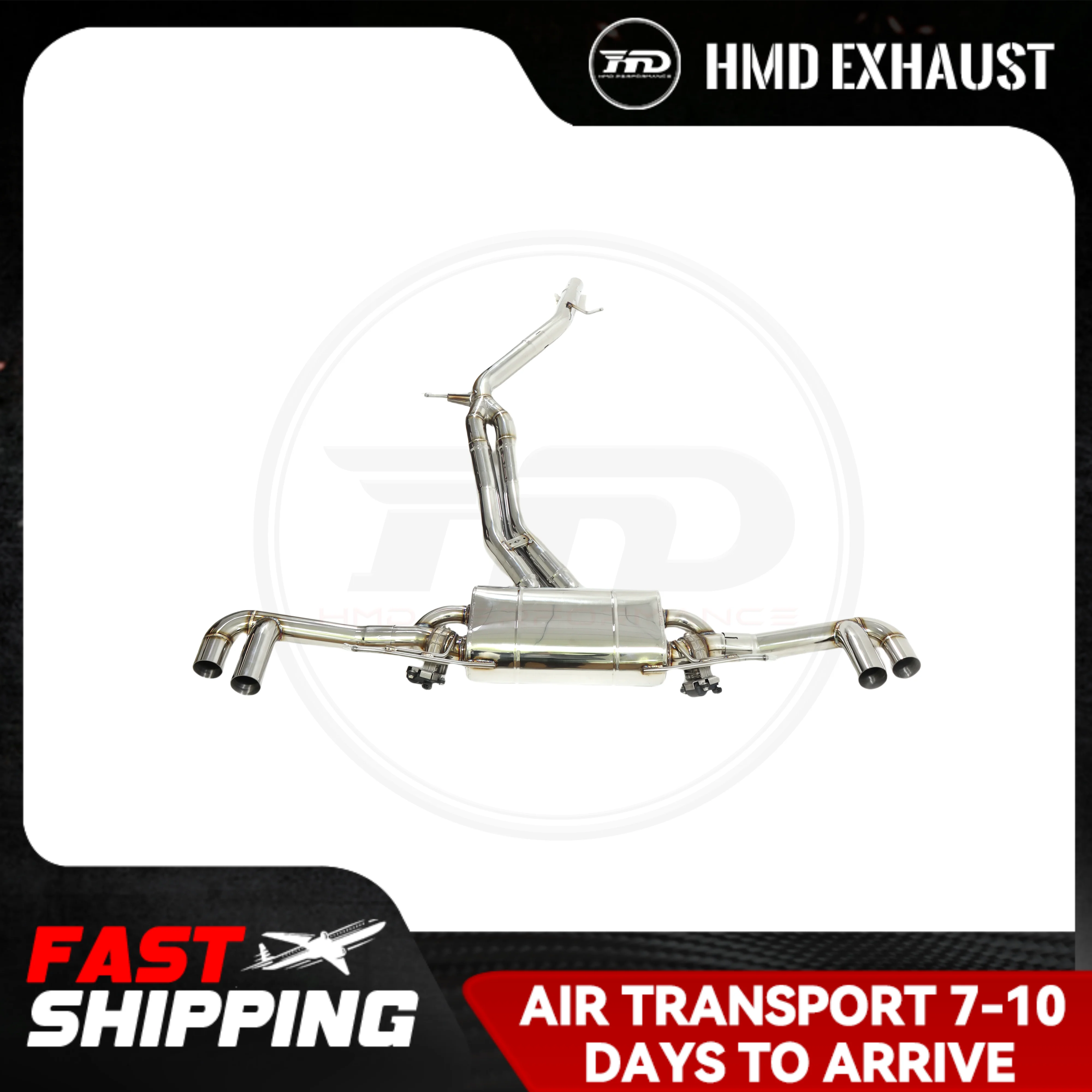 

﻿ HMD Exhaust System High Flow Performance Catback For AUDI Q8 3.0T With Remote Control Stainless Steel Exhaust Pipe