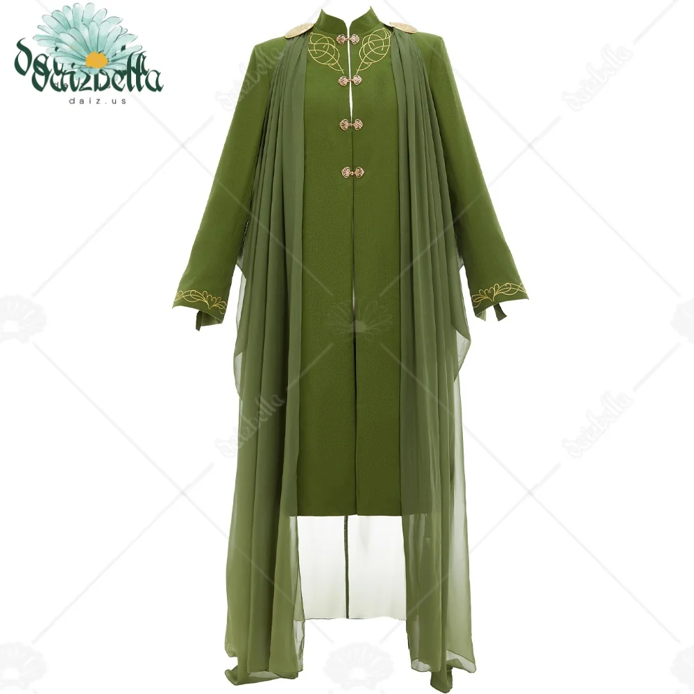 

DAIZBELLA Women's Medieval Renaissance Elf Knight Costume Vintage Embroidered Coat with Shawl Halloween Cosplay Costume