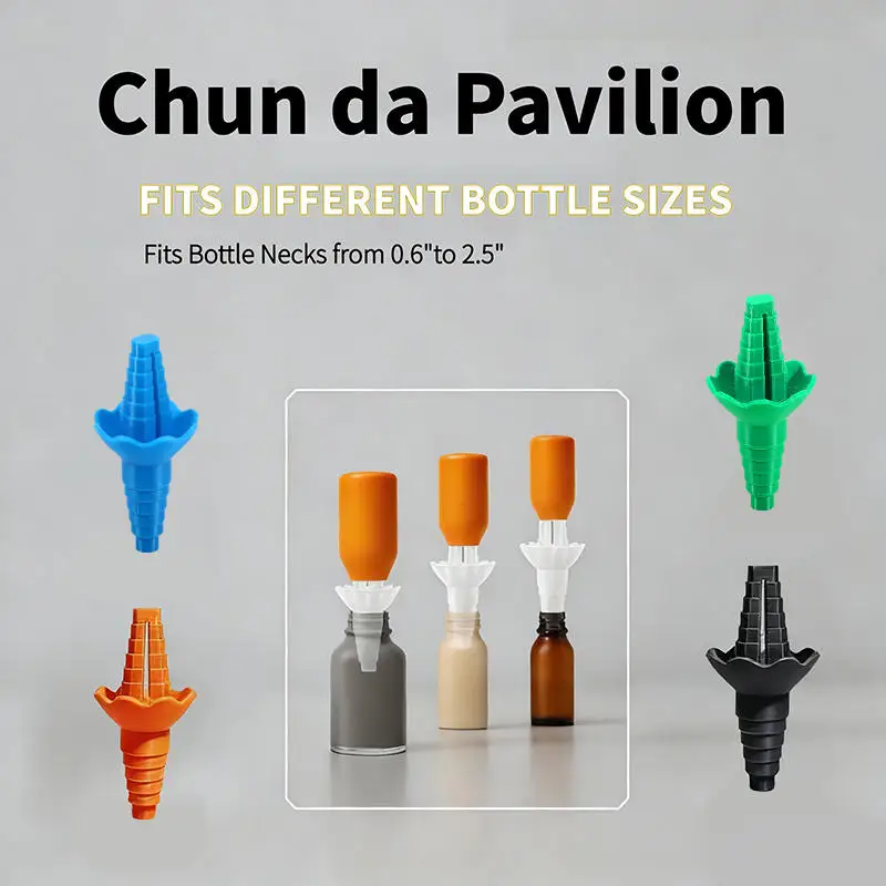 

Universal Bottle Emptying Kit No More Leftovers Reusable Liquid Transfer Adapter for Shampoo Conditioner Soap No Waste Funnel