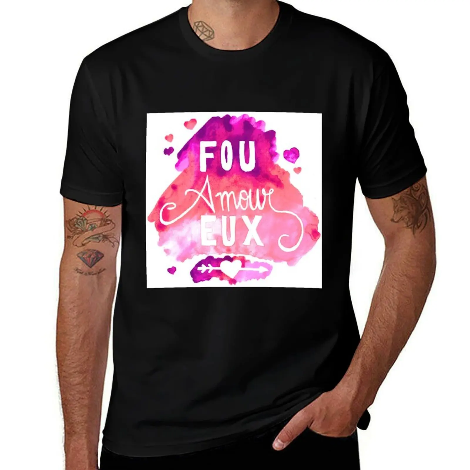 

Fou Amour Eux - Crazy in Love T-Shirt Gym Exercise Short Sleeve T-Shirt