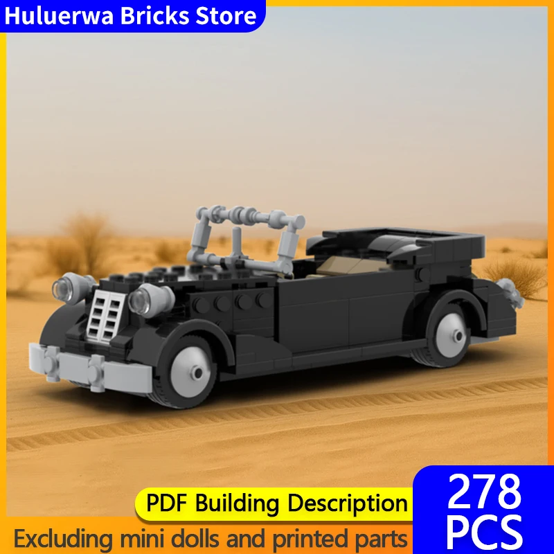 

City Car Model MOC Building Bricks 320 Midsize Luxury Sedan Modular Technology Children Holiday Gifts Assemble Toys Suit