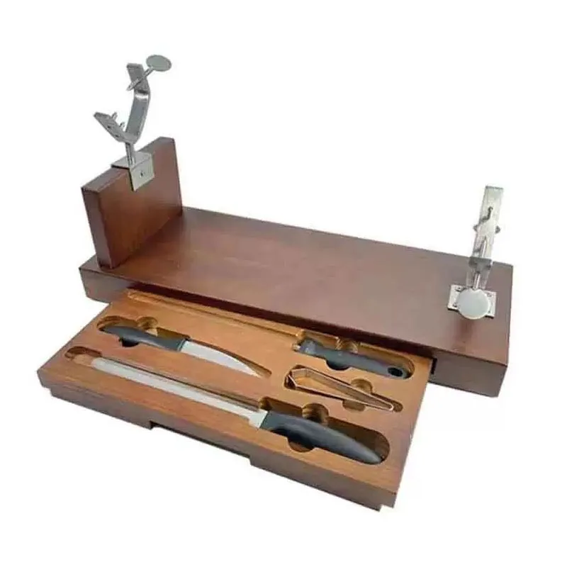 Spanish ham professional knife holder, special solid wood bracket for hind legs, multi-functional drawer Iberia holder