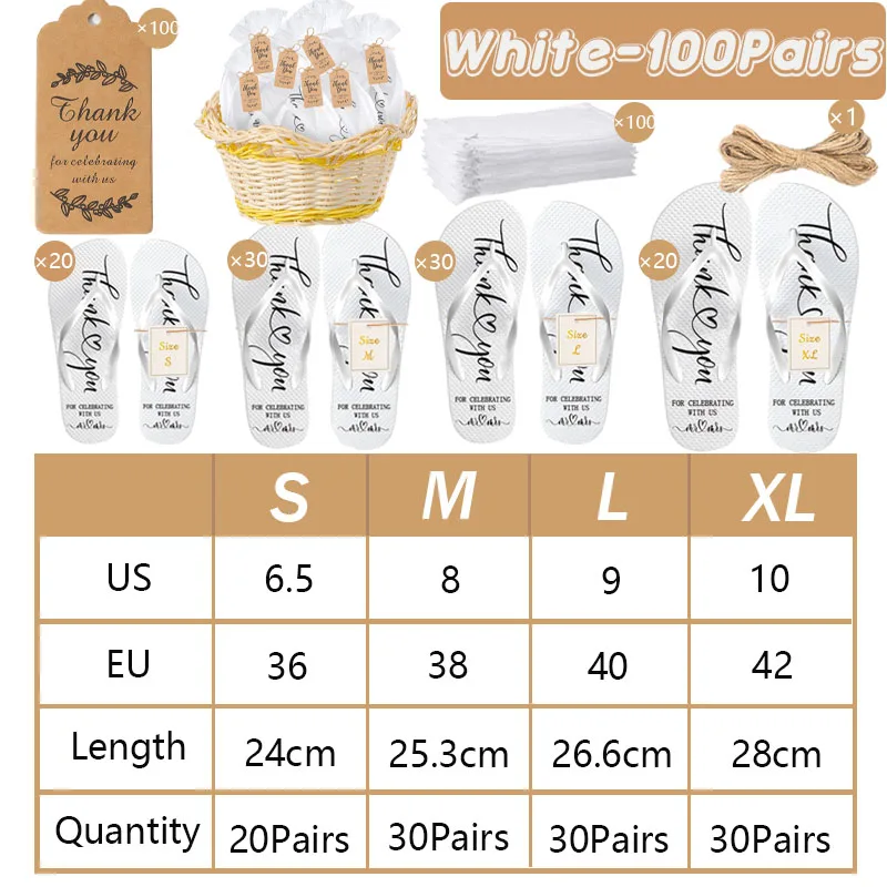 6-100 paar bruiloft slippers bulk voor bruiloftsgasten receptie bruiloft slippers feestartikelen dansen slippers sandalen schoenen - afbeelding 1