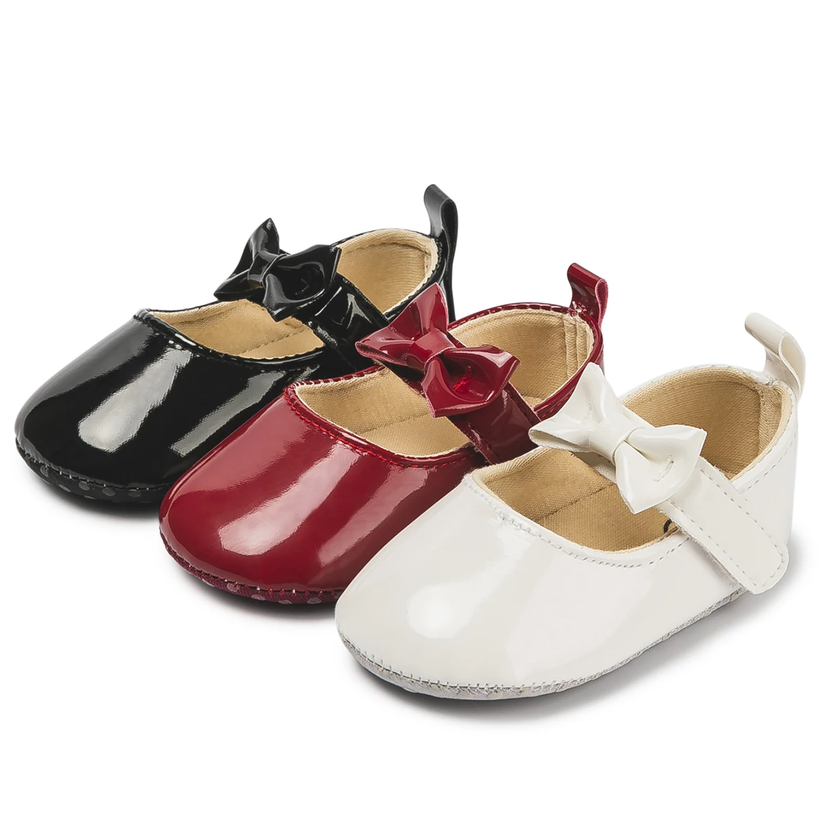 Spring Autumn New Baby Walking Shoes Bow Solid Color Princess Shoes Female Baby Anti-slip Soft Cotton Sole Toddler Casual Shoes