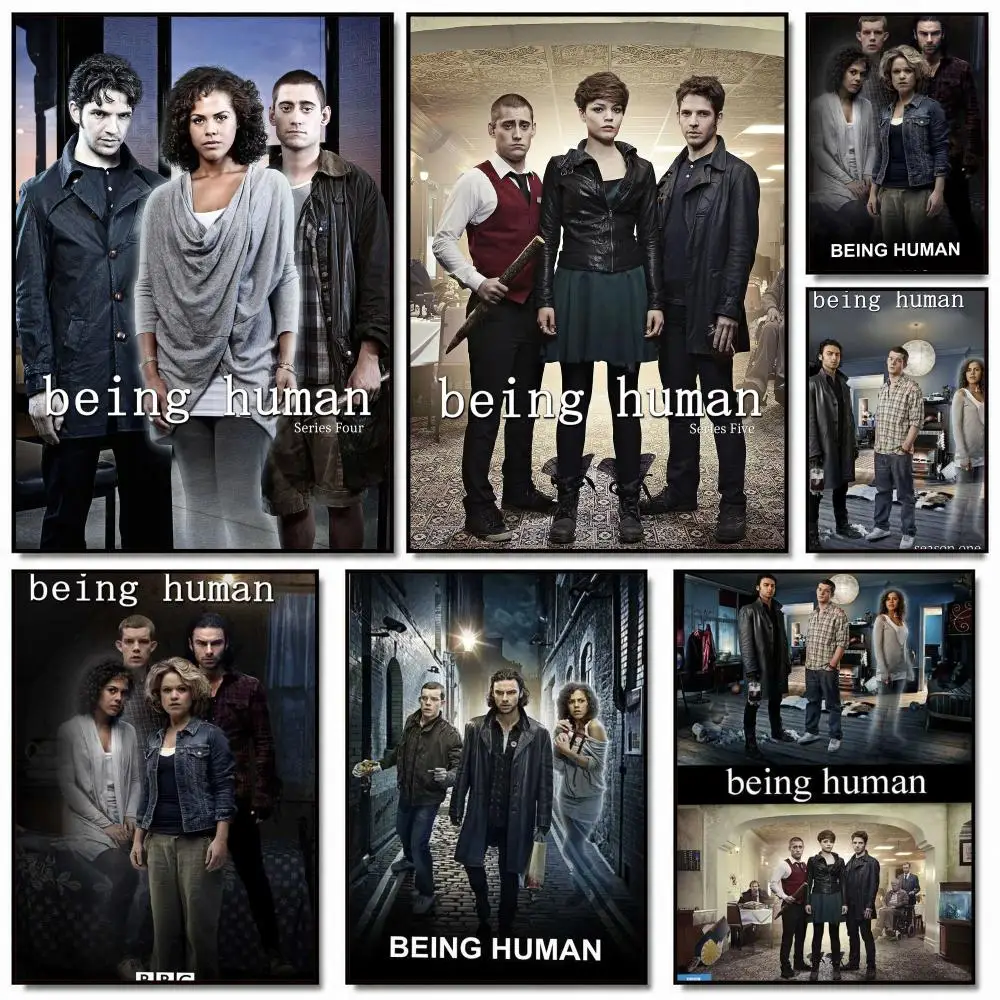 tv series B-Being Human-N Poster Removable Wall Sticker for Home Cafe Bar Office Interior Decor